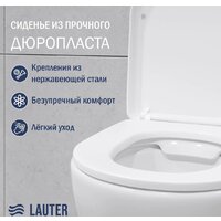 Унитаз подвесной Lauter Vortex 2110830+GROHE Solido 38811KF0+37131000 с кнопкой (прямоугольная, черный) - Превью изображения №3 — Интернет-Магазин TECNO.BY