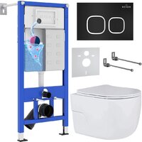 Roxen Porto One Rimless 6 в 1 StounFix Dual Fresh 545591 (кнопка: черный матовый)