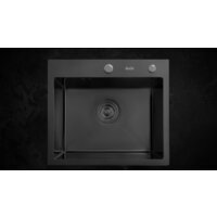 Astir PVD Black 50x44B (с сифоном, дозатором и коландером) Image #8