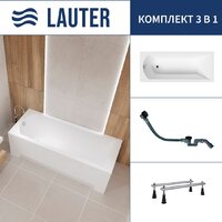 Lauter Amelia 150 21204050 (с ножками и сифоном 21Y32001 матовый черный)