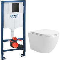 Lauter Vortex 2110830 + GROHE Solido 38811KF0 с кнопкой (прямоугольная, черный)