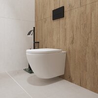 Унитаз подвесной Lauter Vortex 2110830 + GROHE Solido 38811KF0 с кнопкой (прямоугольная, черный) - Превью изображения №7 — Интернет-Магазин TECNO.BY