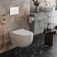 Roxen Porto в комплекте с инсталляцией StounFix Dual Fresh 6 в 1 538465 (кнопка: белый глянец) Image #9