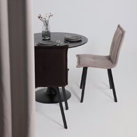 AksHome Рубик U (Velutto 24 темно-коричневый велюр/черный) Image #3