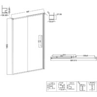 Niagara Nova NG-44-9ASG 90х195 (золото сатин/прозрачное стекло) Image #12