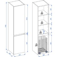 Lauter Шкаф-пенал для ванной Mia 40 с корзиной для белья (навесной, кашемир) Image #10