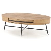 Halmar Carolina 120x60x41 (дуб золотой/черный) Image #7