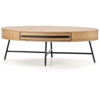 Halmar Carolina 120x60x41 (дуб золотой/черный) Image #10
