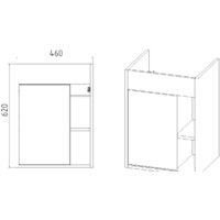 Viant Тумба под умывальник Бостон Como 50 VBOS50CO-T1STP Image #4