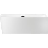 Wellsee Belle Spa 2.0 160x75 235803003 (пристенная ванна (правая) белый глянец, экран, каркас, сифон-автомат матовый черный)