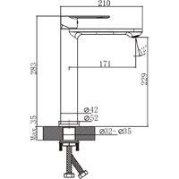 Умывальник Lauter 21502 + Moon 21СK81691C с донным клапаном 21190CH (хром) - Превью изображения №13 — Интернет-Магазин TECNO.BY