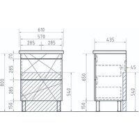 Vigo Тумба под умывальник Geometry 600-0-2 Фостер (бетон) Image #7