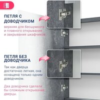 Doratiz Шкаф с зеркалом Крит 60 L 2711.168 (серый) Image #11