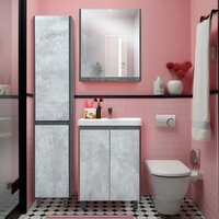 Doratiz Шкаф с зеркалом Крит 60 L 2711.168 (серый) Image #7