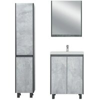 Doratiz Шкаф с зеркалом Крит 60 L 2711.168 (серый) Image #6
