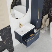 Lauter Тумба под умывальник Eva 69 (гранатовый полуматовый, ручка золото матовая сталь) Image #6