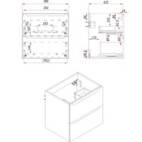 ЗОВ Тумба с умывальником Дион 60 D60LHO0M9003MKV5-OL60 (белый матовый/дуб) - Превью изображения №5 — Интернет-Магазин TECNO.BY