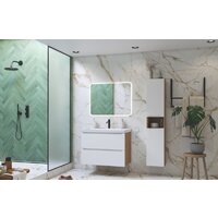  ЗОВ Тумба с умывальником Дион 60 D60LHO0M9003MKV5-OL60 (белый матовый/дуб) - Превью изображения №4 — Интернет-Магазин TECNO.BY