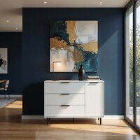 Тумба Mio Tesoro Rimini KOM1D3S (белый/белый) - Превью изображения №8 — Интернет-Магазин TECNO.BY