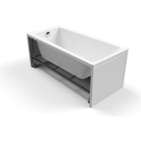 Cersanit Lorena 150x70 с ножками со смесителем Brasko Black однорыч. (с сифоном Prime) Image #3