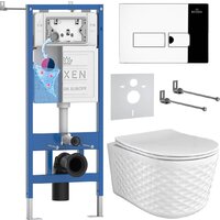 Roxen Vine Tornado в комплекте с инсталляцией StounFix Dual Fresh 6 в 1 979002 (кнопка: хром глянцевый)