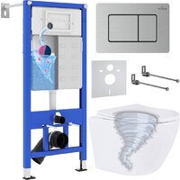 Roxen Antares Tornado в комплекте с инсталляцией StounFix Dual Fresh 6 в 1 968430 (кнопка: сатин)