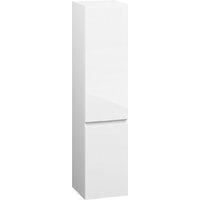 Lauter Шкаф-пенал для ванной Mia 40 с корзиной для белья (навесной, белый глянец) Image #7