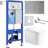 Roxen Martin в комплекте с инсталляцией StounFix Dual Fresh 6 в 1 968510 (кнопка: хром - матовый)