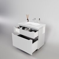  Symbolite Тумба под умывальник Марелла 90 Люкс Plus 2 ящика (белый глянец) - Превью изображения №3 — Интернет-Магазин TECNO.BY