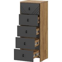 Mio Tesoro Байкал 5 ящиков (дуб золотистый/графит) Image #2