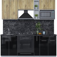 Интерлиния Мила Пластик 2.0 (дуб эпоксид/черный/кастилло темный)