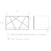 Vigo Тумба под умывальник Geometry 700-0-1 Como навесная Image #15