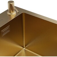 Кухонная мойка Roxen Simple 560220-60G-V золото/текстурная PVD покрытие (с коландером и дозатором) - Превью изображения №11 — Интернет-Магазин TECNO.BY