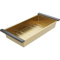 Кухонная мойка Roxen Simple 560220-60G-V золото/текстурная PVD покрытие (с коландером и дозатором) - Превью изображения №14 — Интернет-Магазин TECNO.BY