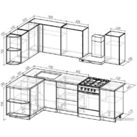 Интермебель Микс Топ-11 1.9x1.5м левая (дуб крафт золотой/графит серый/дуб вотан) Image #7
