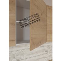 Интермебель Микс Топ-35 2.0м без столешницы (дуб крафт золотой/графит серый) Image #5