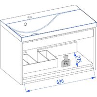 Lauter Тумба под умывальник Eva 69 (белый глянец, ручка золото матовая сталь) Image #9