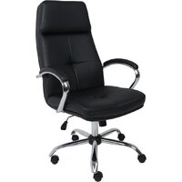 AksHome Немига 1 (кожа натуральная Black/основание хром)