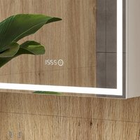  EQUIL Шкаф с зеркалом для ванной Corner LED 60 (с часами, правый) - Превью изображения №7 — Интернет-Магазин TECNO.BY