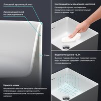 Wellsee Pure BY Wellsee 230711000 (отдельностоящий, без отверстия под смеситель, глянцевый белый) Image #4