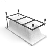 Cersanit Lorena 150x70 с ножками со смесителем Brasko (с сифоном Prime черным) Image #4