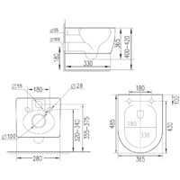 Roxen Antares Black в комплекте с инсталляцией StounFix Dual Fresh 6 в 1 968427 (кнопка: сатин) Image #10