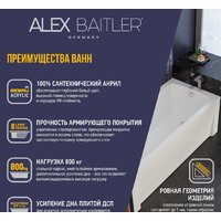 Ванна Alex Baitler Onega 155x70 - Превью изображения №11 — Интернет-Магазин TECNO.BY