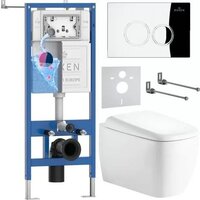 Roxen Martin в комплекте с инсталляцией StounFix Dual Fresh 6 в 1 968509 (кнопка: хром глянцевый)