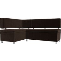 Лига диванов Стайл левый 114522L (микровельвет коричневый)