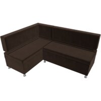 Лига диванов Стайл левый 114522L (микровельвет коричневый) Image #2