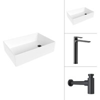 Lauter 21518-1 + Reef 21CK8678BS с сифоном 21635B (черный матовый)