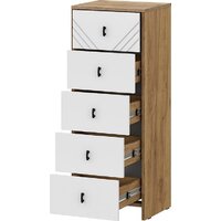 Mio Tesoro Байкал 5 ящиков (дуб золотистый/белый матовый) Image #2