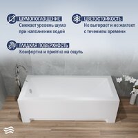 Lauter Estelle 180 21206080 (с ножками и сифоном 21Y32002 белый) Image #4