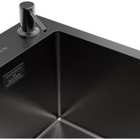 Кухонная мойка Roxen Simple 560220-60B-V графит/текстурная PVD покрытие (с коландером и дозатором) - Превью изображения №11 — Интернет-Магазин TECNO.BY